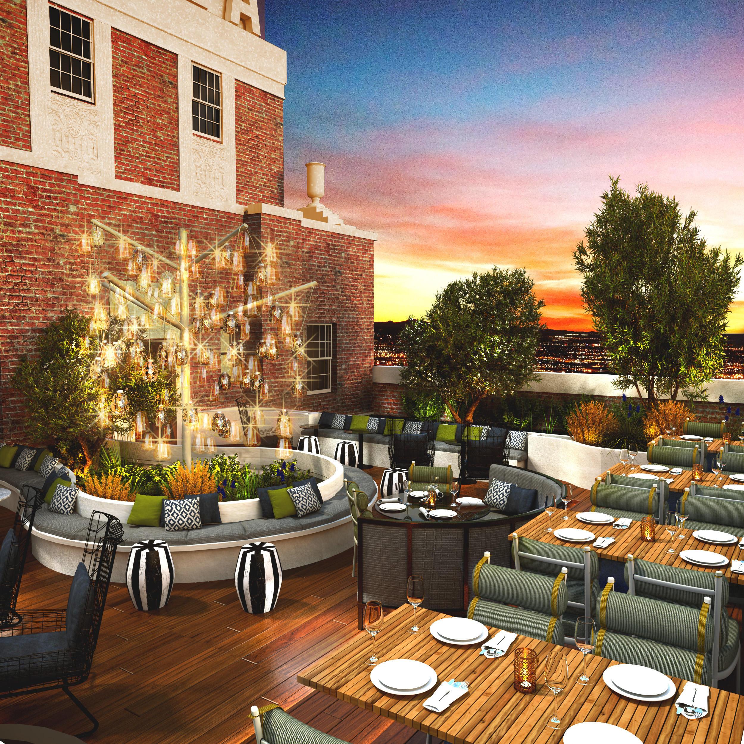 فندق ذا بلازا بايونير بارك إل باسو المظهر الخارجي الصورة The rooftop bar at the Hotel Commonwealth